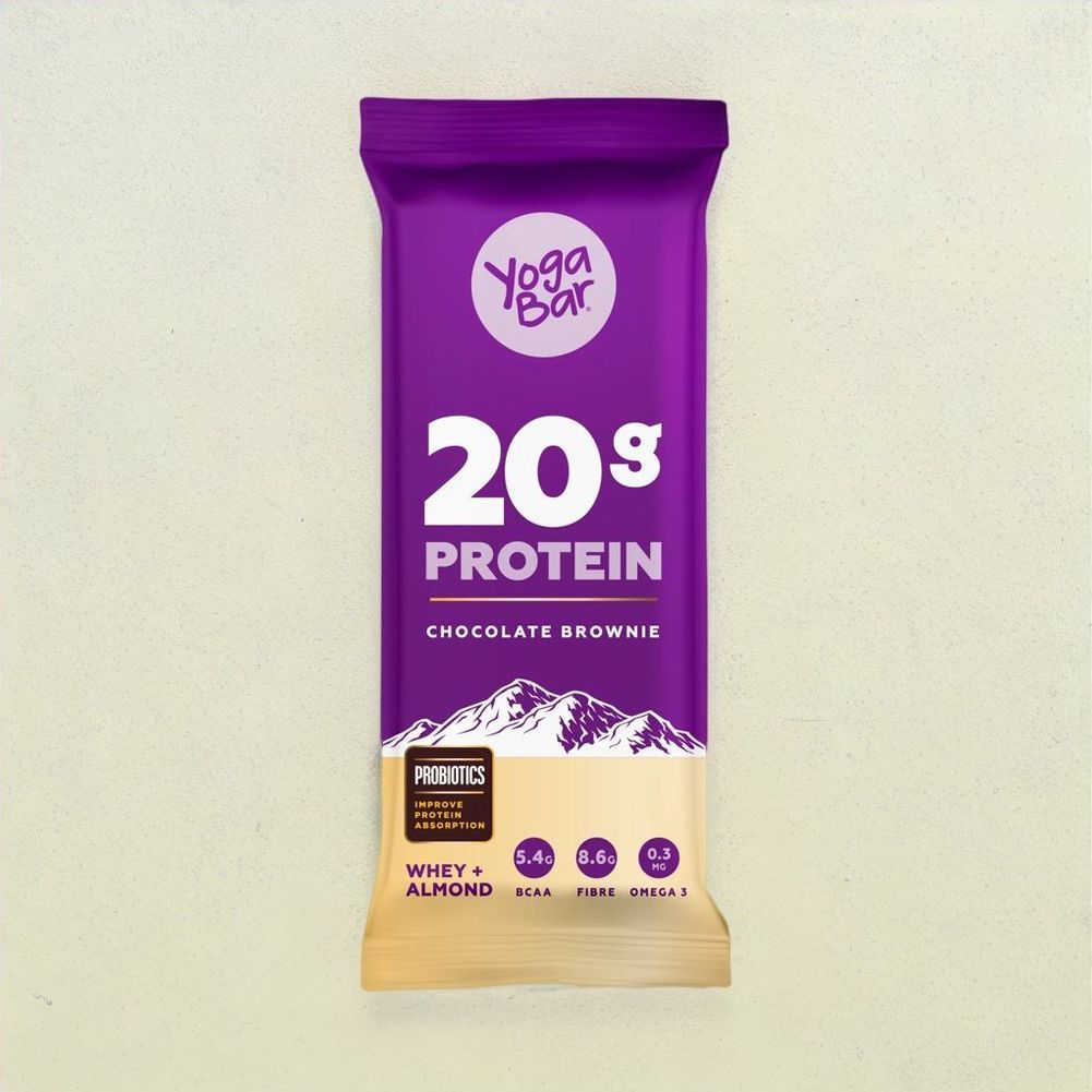 Yoga Bar 20g Protein Bar, Chocolate Baked Brownie, Multigrain Energy Bar, high Protein Bar 70 g Combo