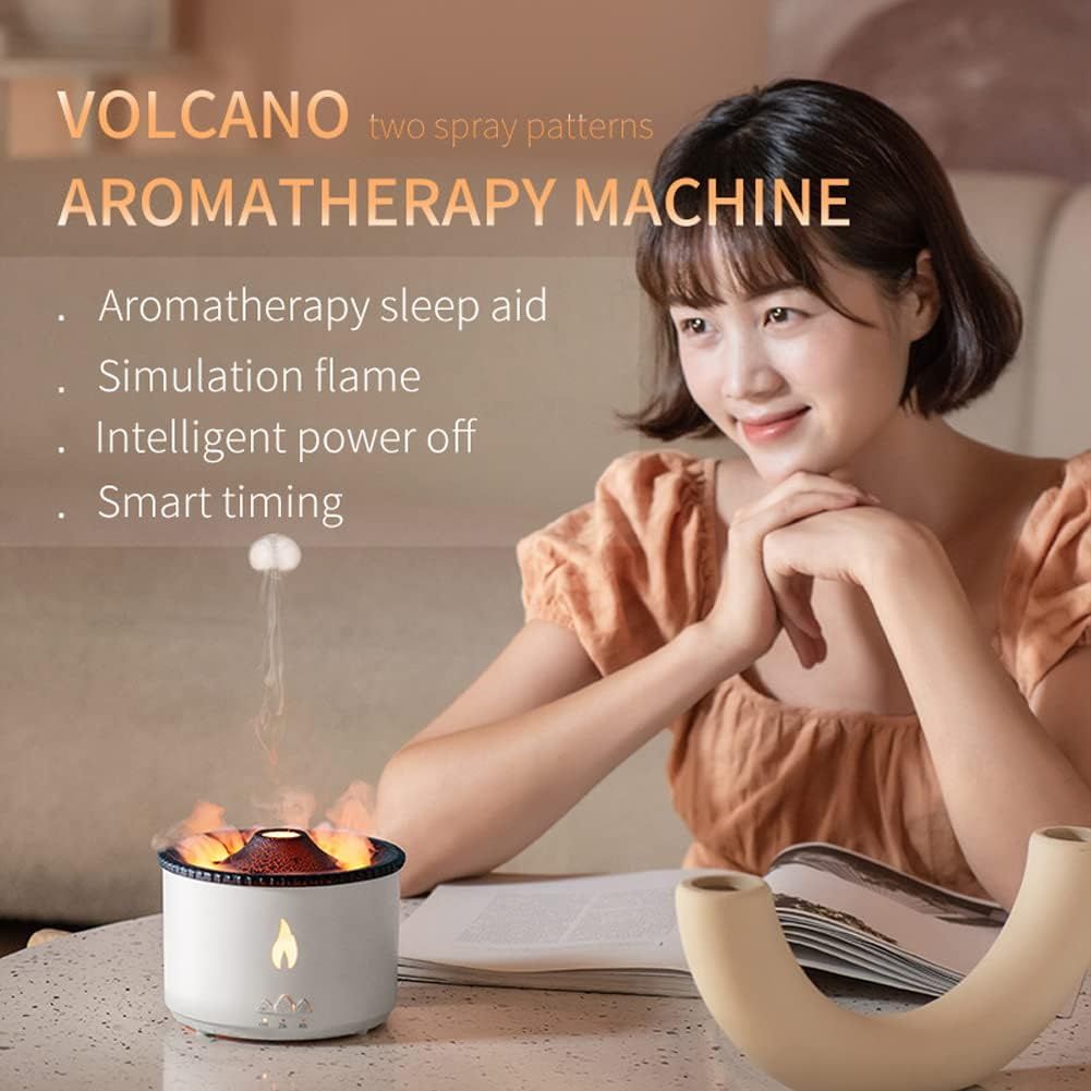 Desidiya Volcano Flame Aroma Diffuser, Portable Humidifier With Auto Shut-Off