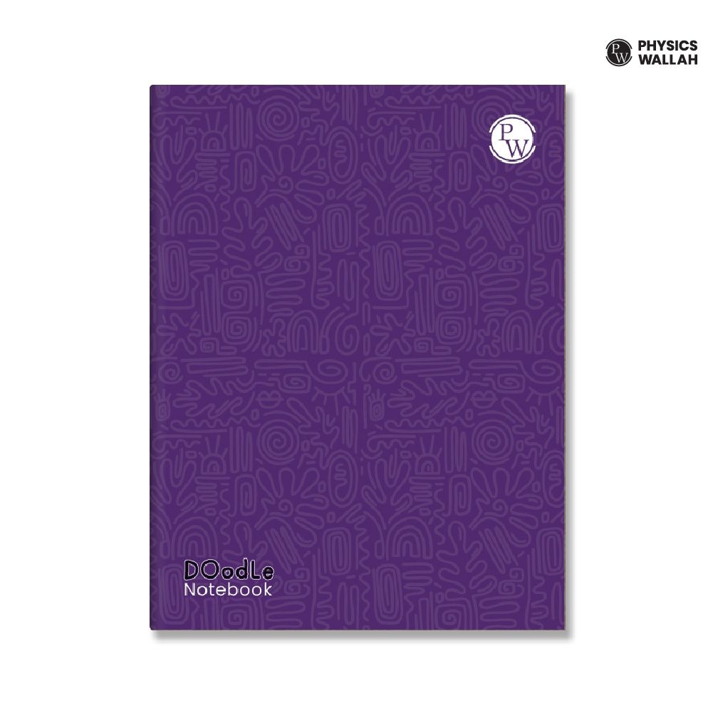 Physics Wallah Doodle Notebook | 120 Pages | Four Lines with Gap (English) set of 6