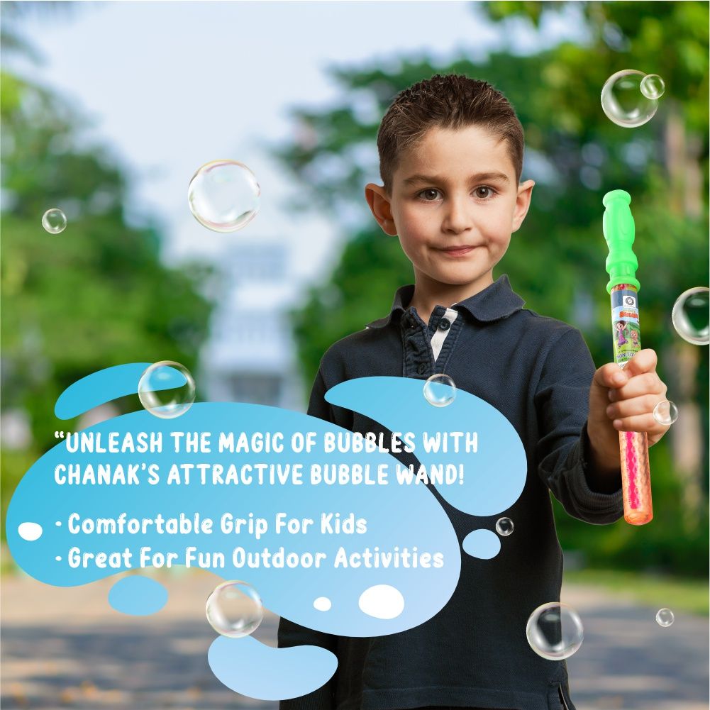 Aditi Toys Colorful Bubble Wands, Pack Of 6 Magical Bubble Wand Toy, Includes Bubble Solution