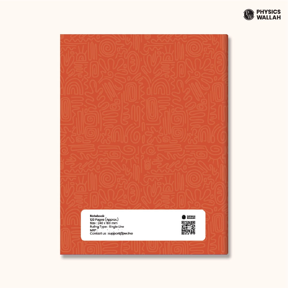Physics Wallah Doodle Notebook | 120 Pages | Single Line (Hindi) set of 6