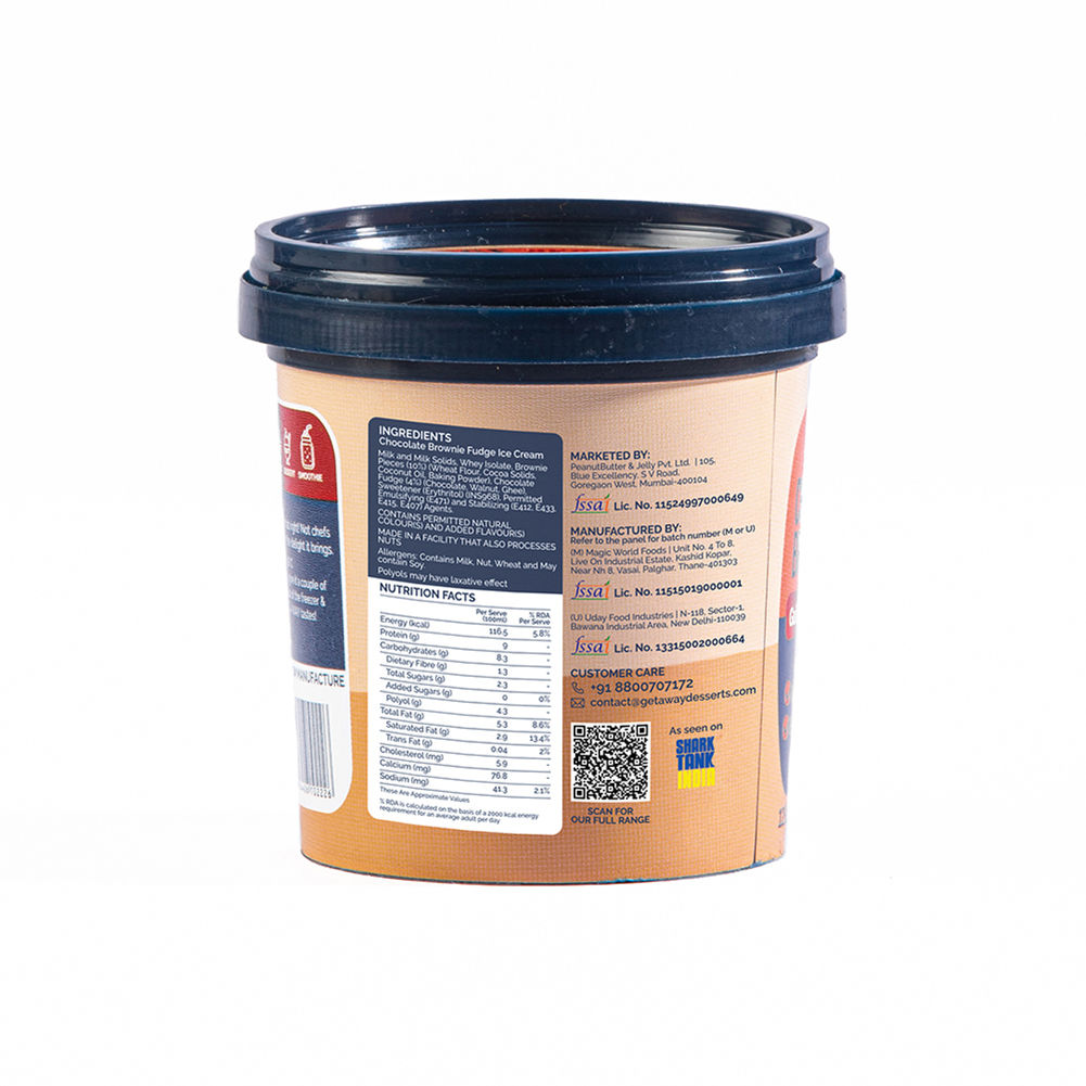 Get-A-Way Chocolate Brownie Fudge Ice Cream Cup 125 ml Combo