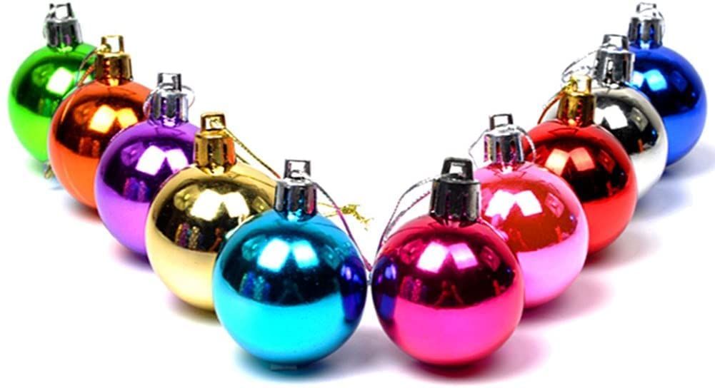 Christmas Hanging Balls For Tree Decoration - Assorted