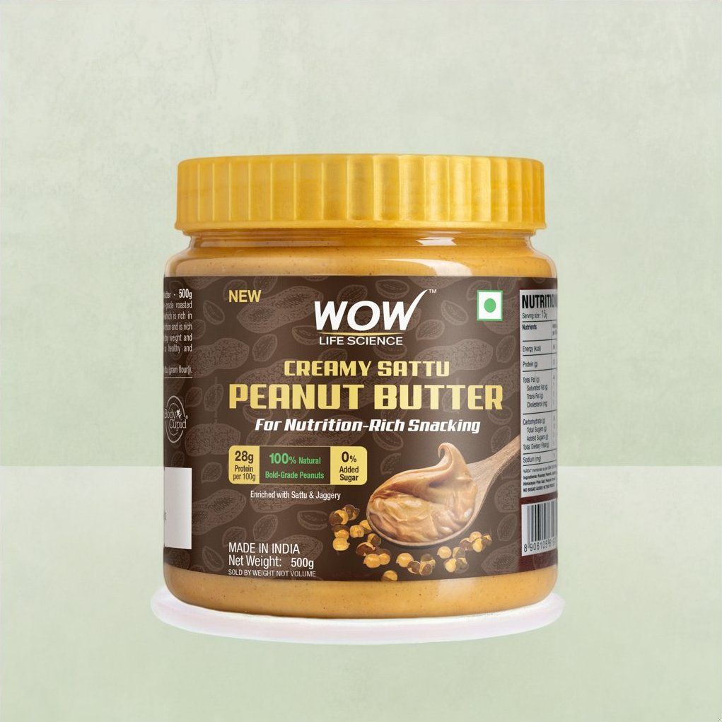 WOW Life Science Creamy Sattu Peanut Butter