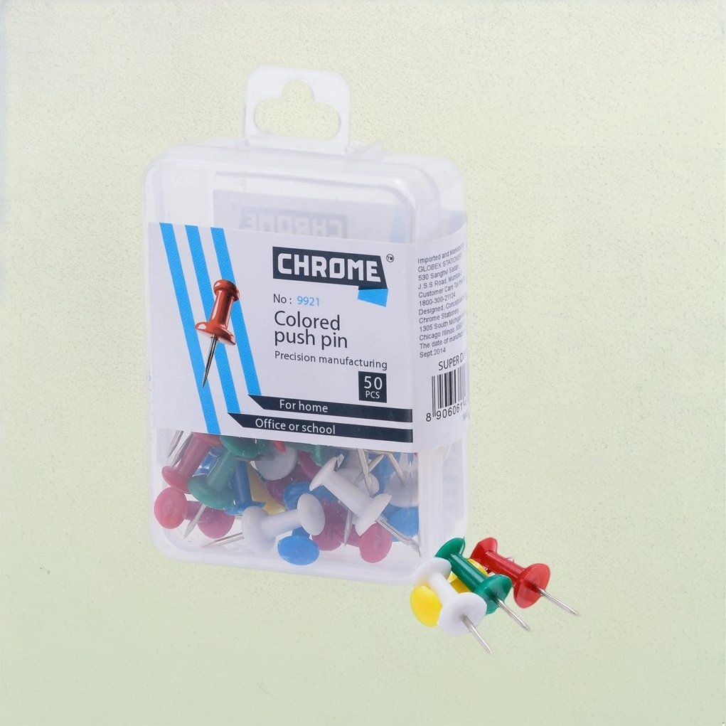 Chrome Color Push Pins