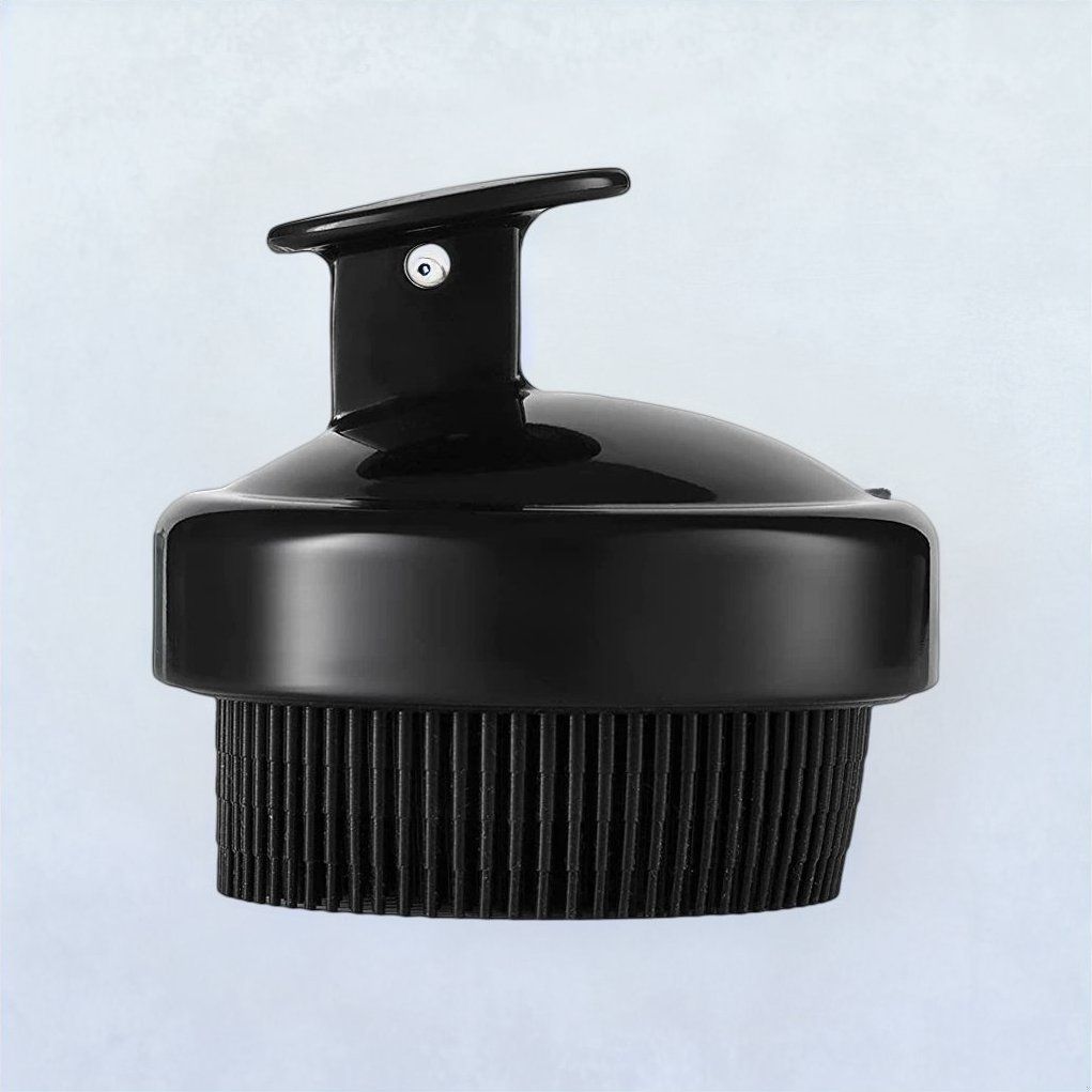 Kloy Soft Bristle Bath Brush With Grip Handle | Silicone | Black