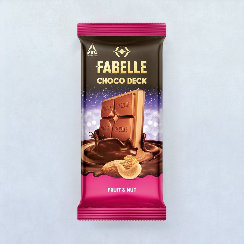 Fabelle Fruit & Nut 3 layered Chocolate Bar