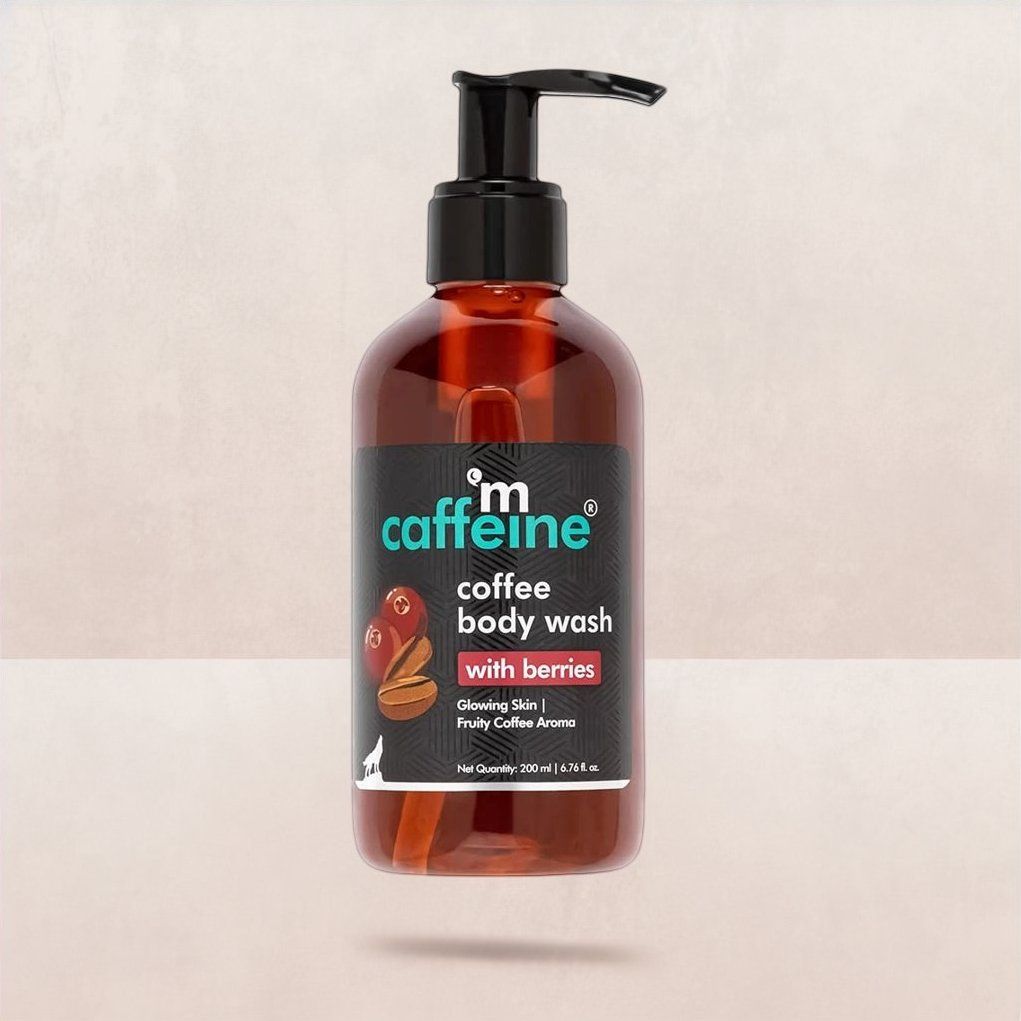 Mcaffeine Coffee Body Was With Berries(200ml) & Mcaffeine Natural Loofah(1pc) Combo