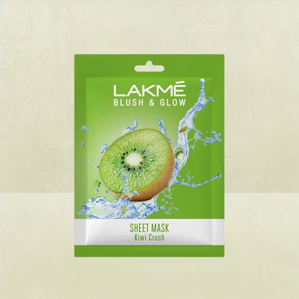 Lakme Blush & Glow Kiwi Sheet Mask(20ml), Lakme Blush & Glow Watermelon Sheet Mask(20ml) & Lakme Blush & Glow Strawberry Sheet Mask(25ml) Combo