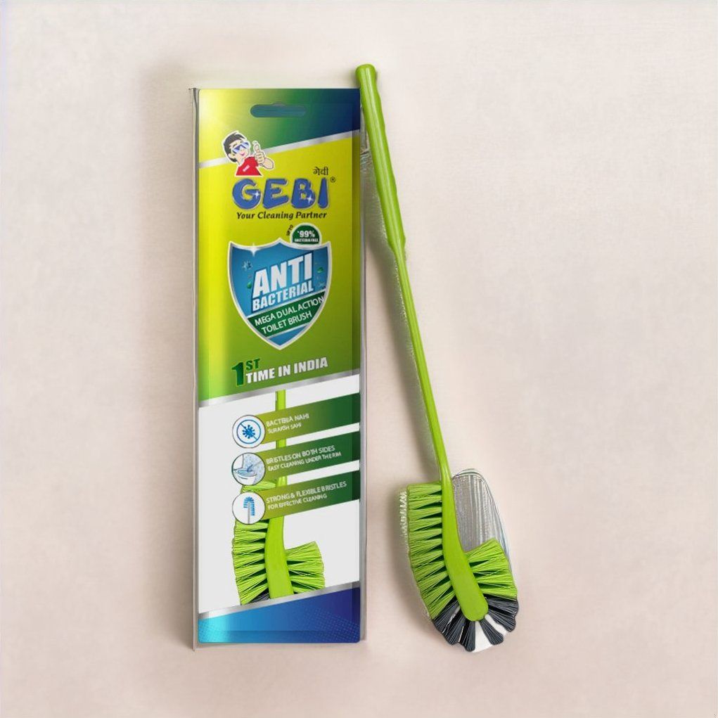 Gebi Sparkle Plus Antibacterial Mega Dual Action Toilet Brush