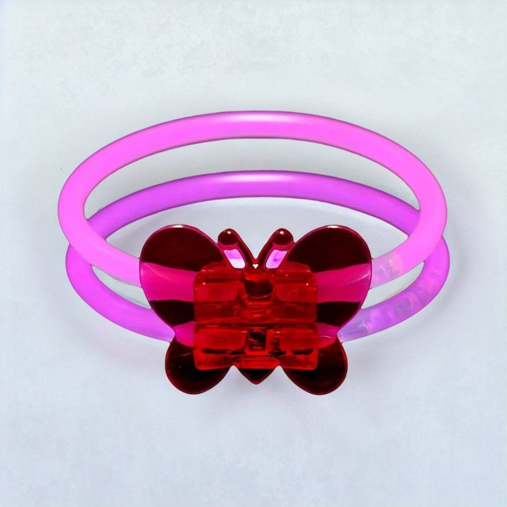 Party Propz Glow in The Dark Bracelet Glow Sticks With Butterfly Connector
