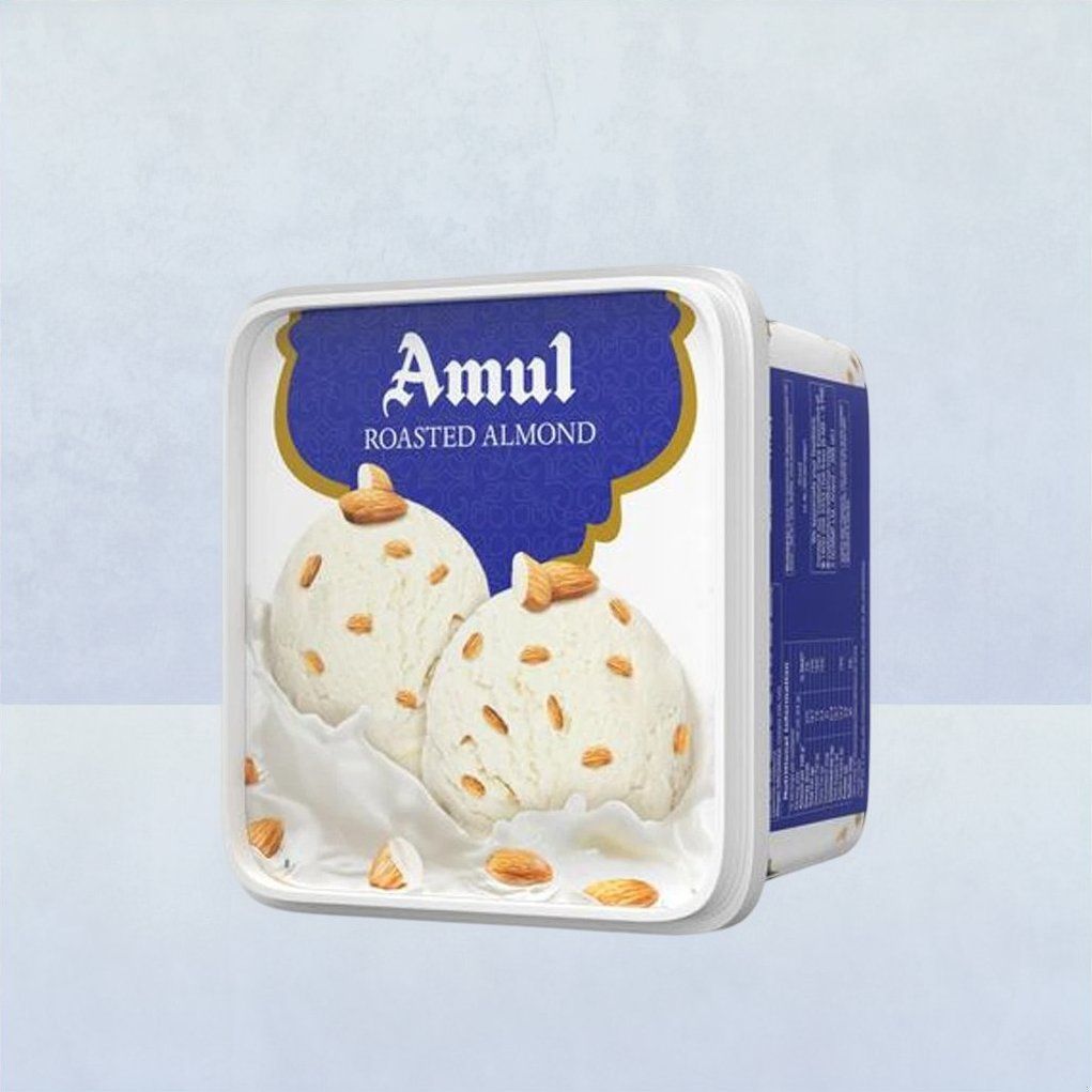 Amul Roasted Almond Ice Cream Tub