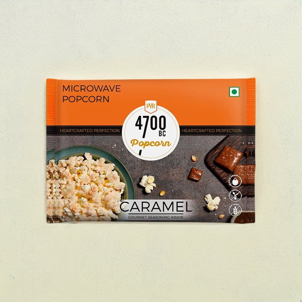 4700BC Microwave Popcorn Caramel Bag