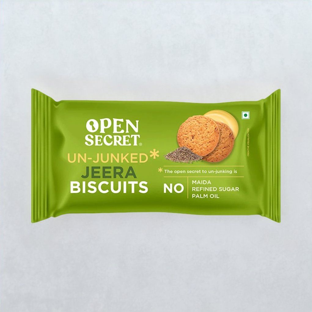 Open Secret Zero Maida Jeera Millet Biscuit | Healthy Snacks with Zero Refined Sugar & No Palm Oil 40 g Combo