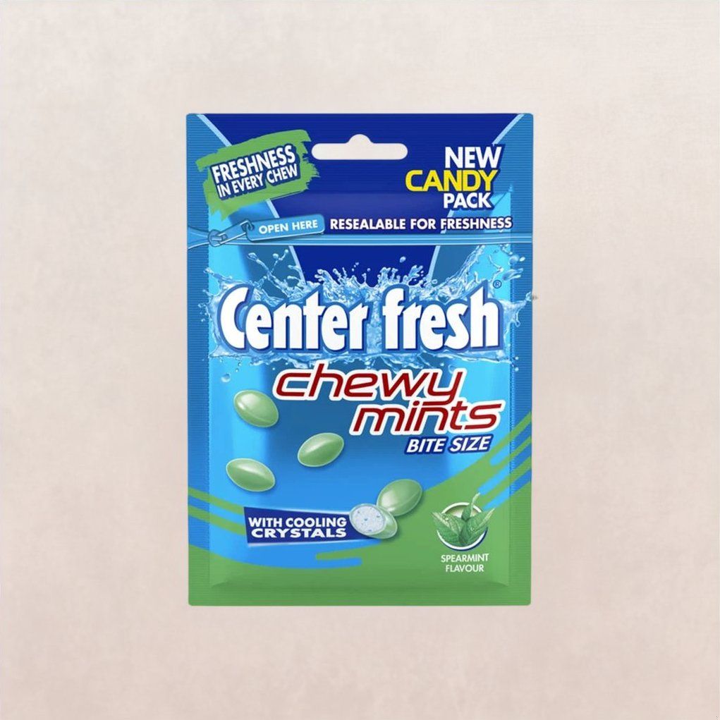 Center Fresh Mint, Chewy Mints, Spearmint Flavour Candy Pouch