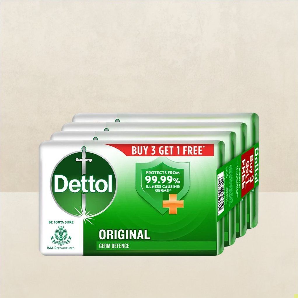 Dettol Original Bath Soap - Bathing Soaps For Germ Protection Pack Of 4