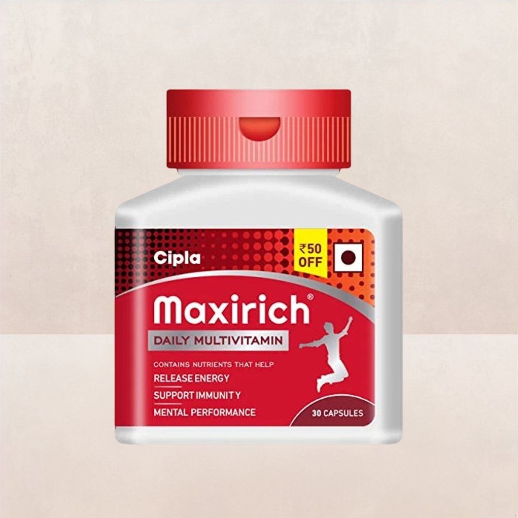 Cipla Maxirich Multi Vitamin & Mineral Sofgels - Bottle
