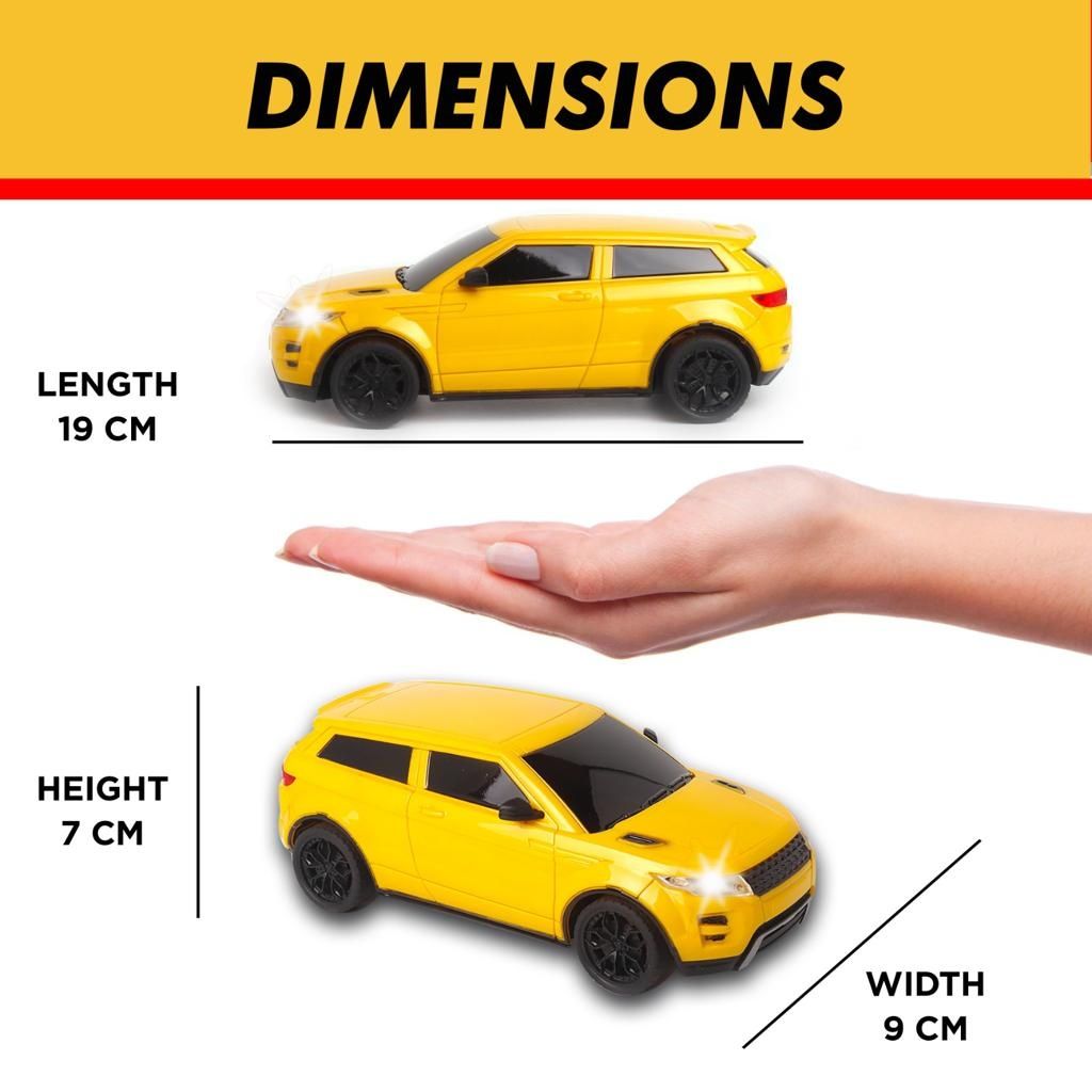 Race N Roll 1:24 Rechargeable Hi Speed Mini Remote Control Car - Rov Yellow