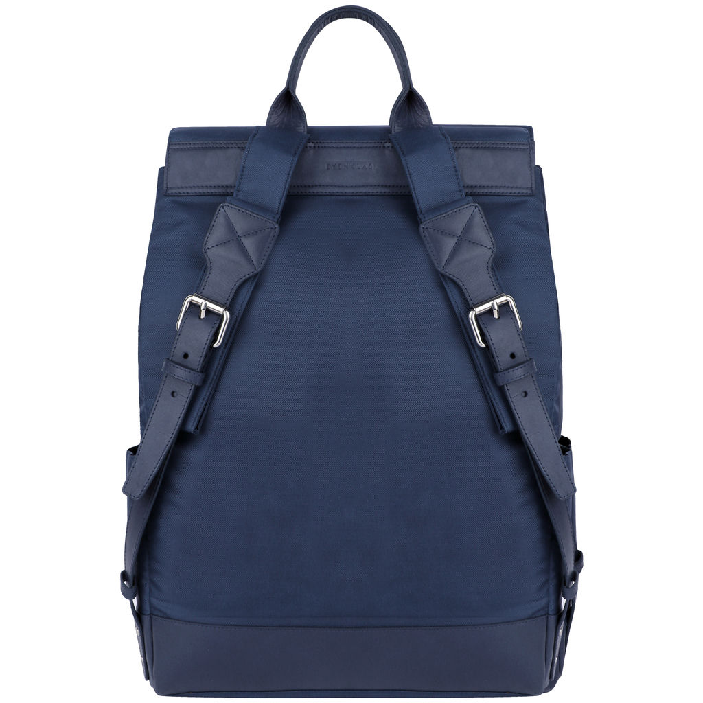 Svenklas Unisex Solid Polyester and Vegan Leather 22 L Top Handle Backpack | Navy