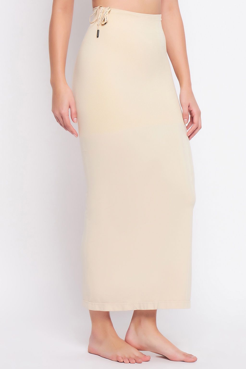 Clovia Saree Shapewear Petticoat With Drawstring (Beige - M)