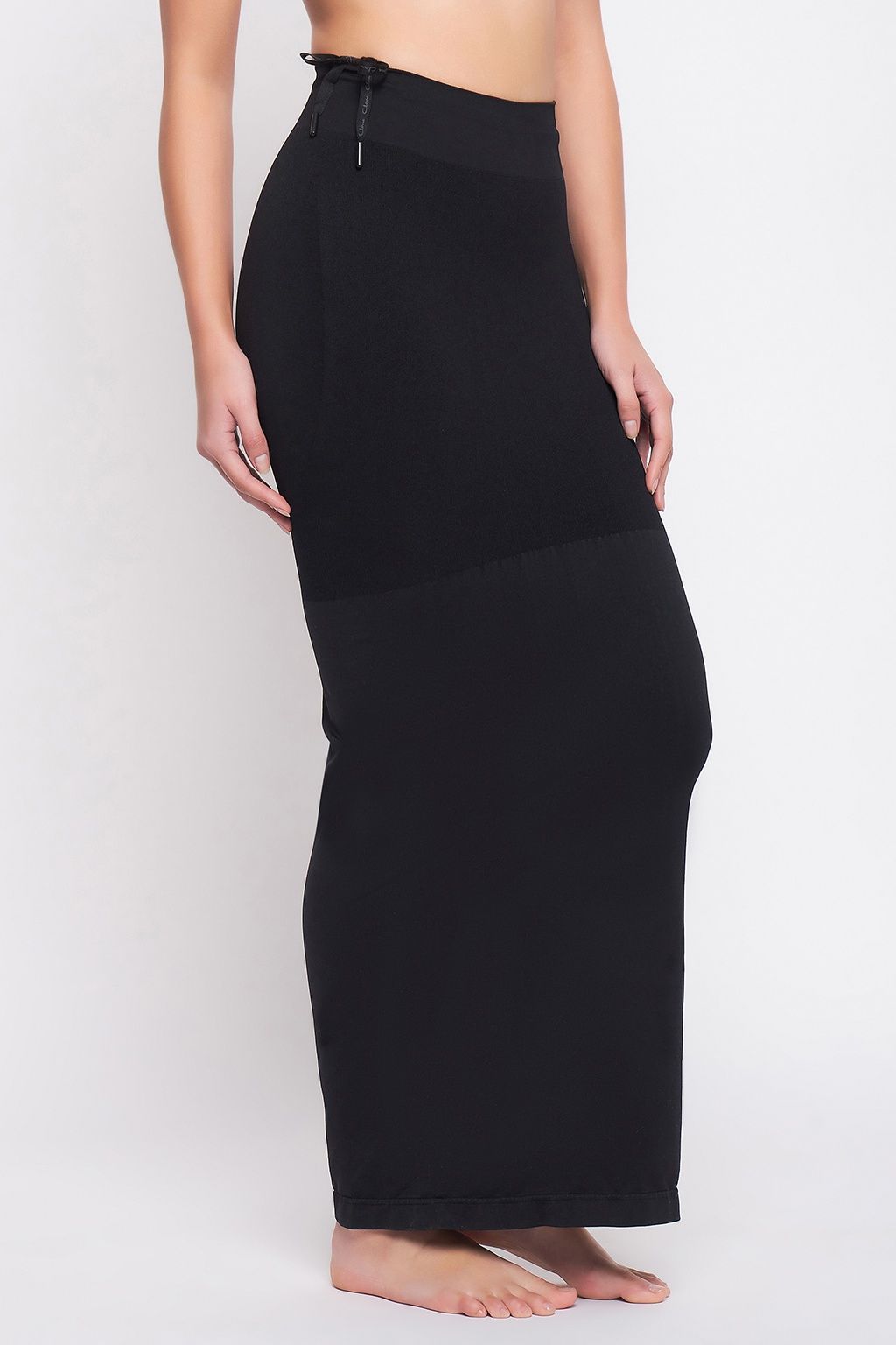 Clovia Saree Shapewear Petticoat With Drawstring | Black | XL