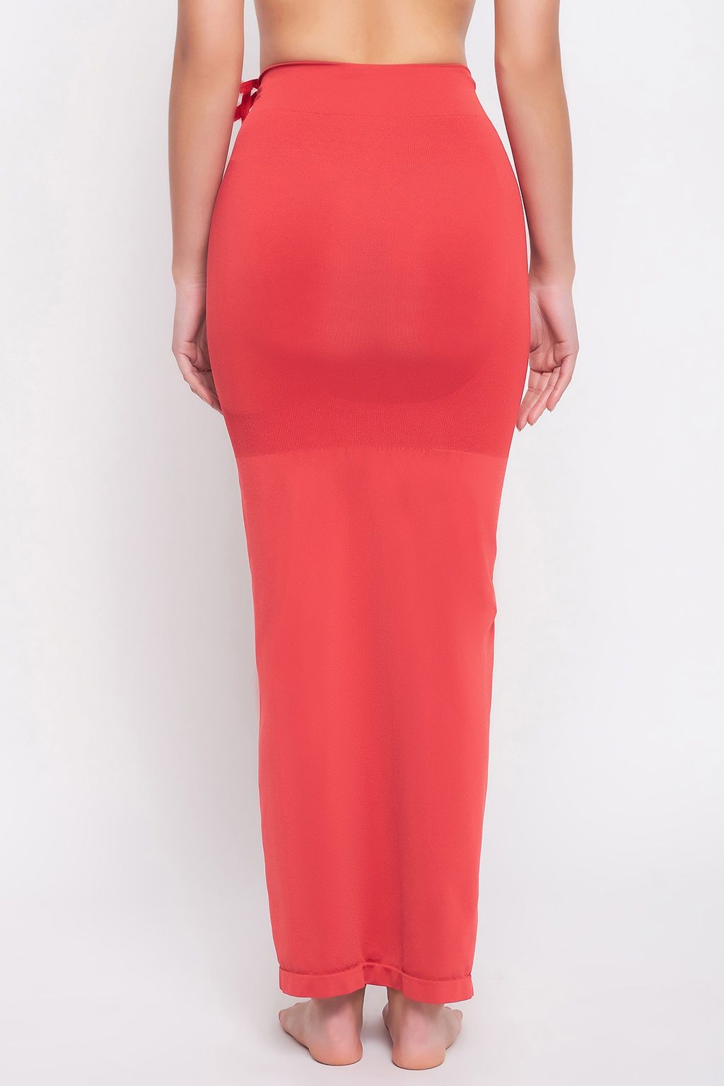 Clovia Saree Shapewear Petticoat With Drawstring | Red | L