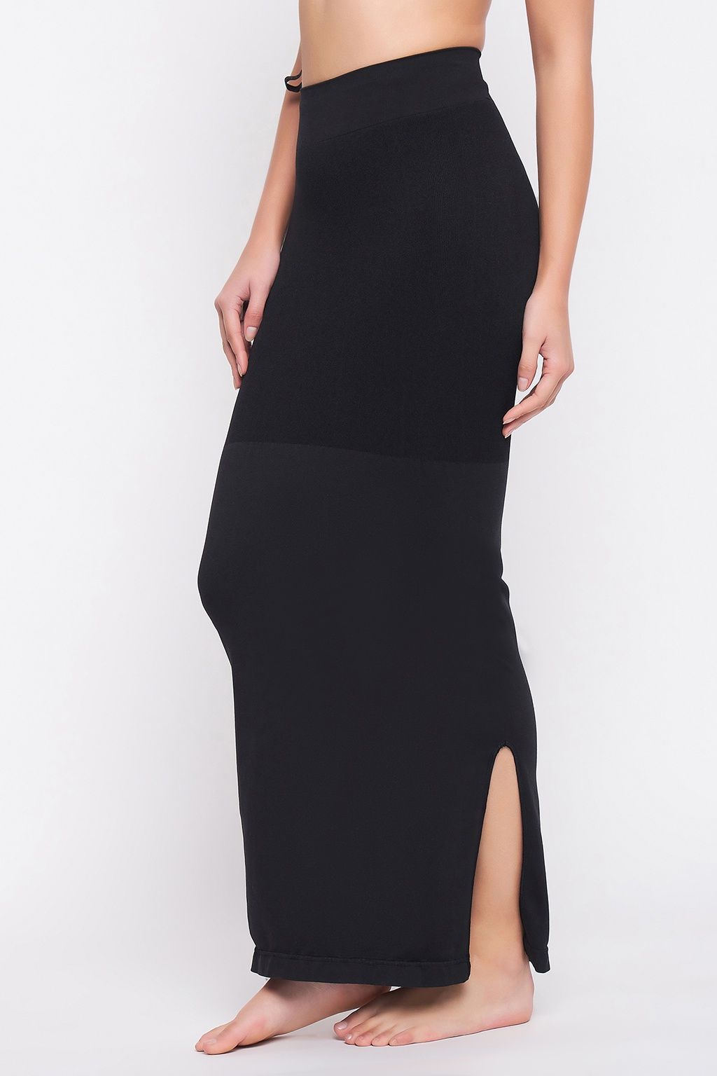 Clovia Saree Shapewear Petticoat With Drawstring | Black | XL
