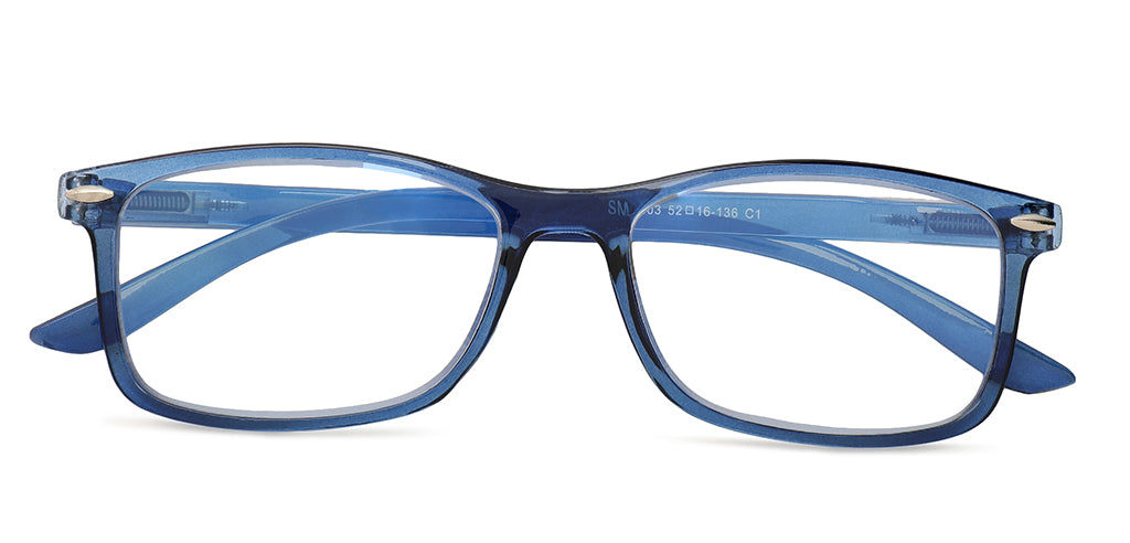 Specsmakers Unisex Solid TR90 Computer Glasses | Blue