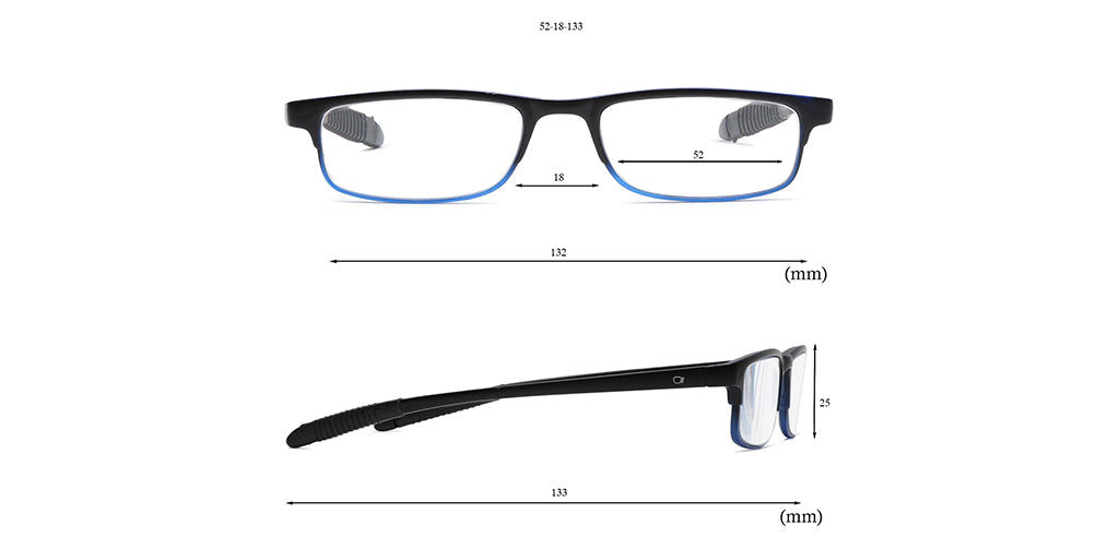 Specsmakers Unisex Solid TR90 Computer Glasses | Dark Blue
