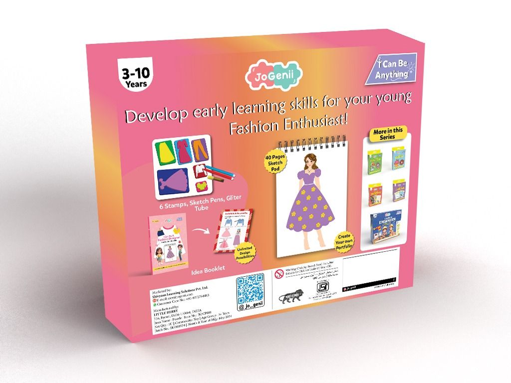 JoGenii's Can be a Fashion Designer Set of 6 Foam DIY booklet with colors and Fashion styling guide
