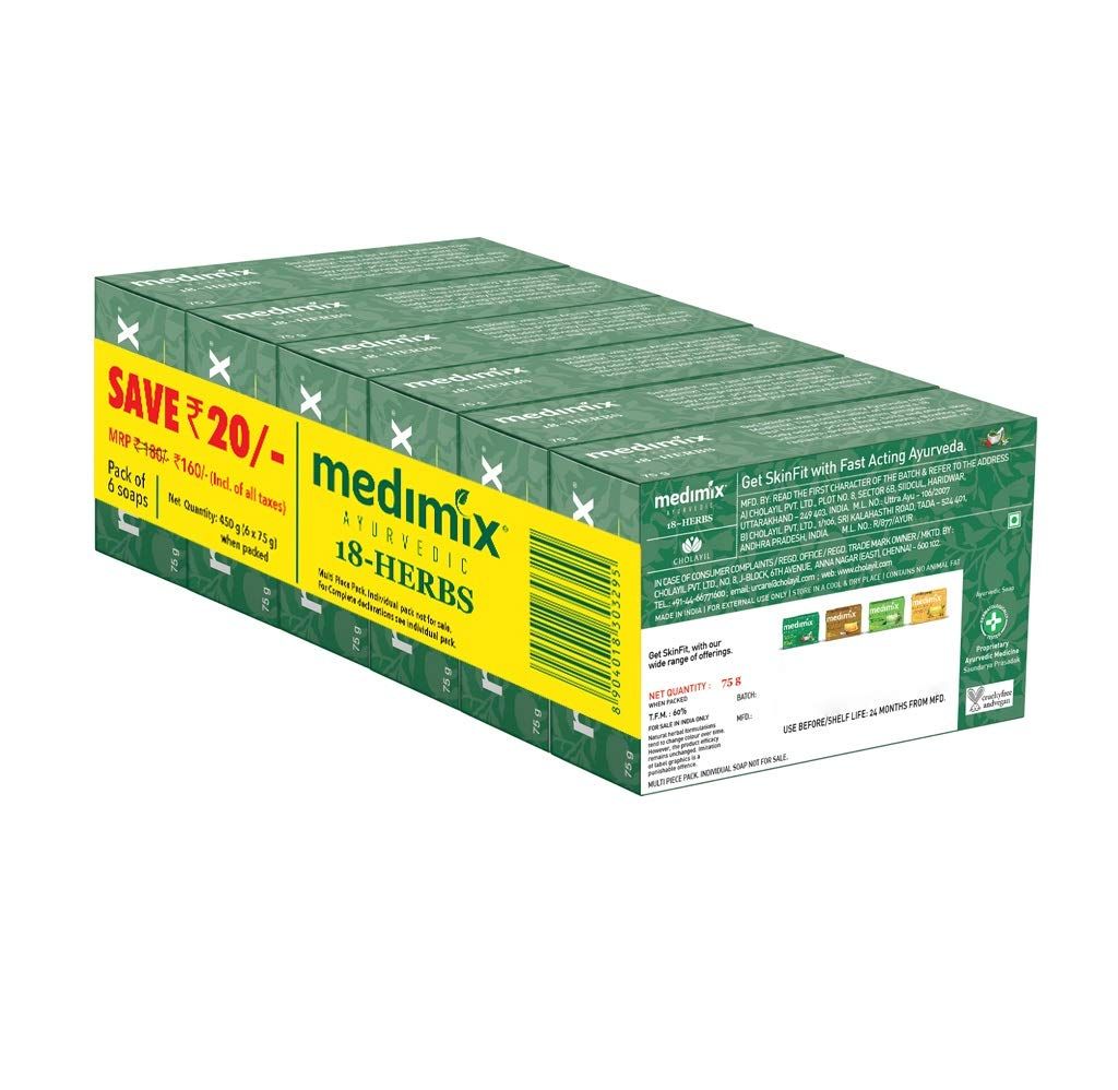 Medimix Soap Ayurvedic 18 Herb Buy 5 Get 1 Free
