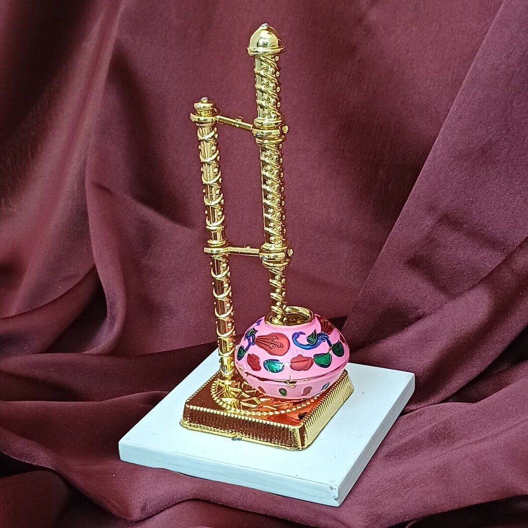 Gullak Laddoo Gopal Minakari Makhan Matki | 5 x 5 x 15 cm | Medium - Assorted Colours