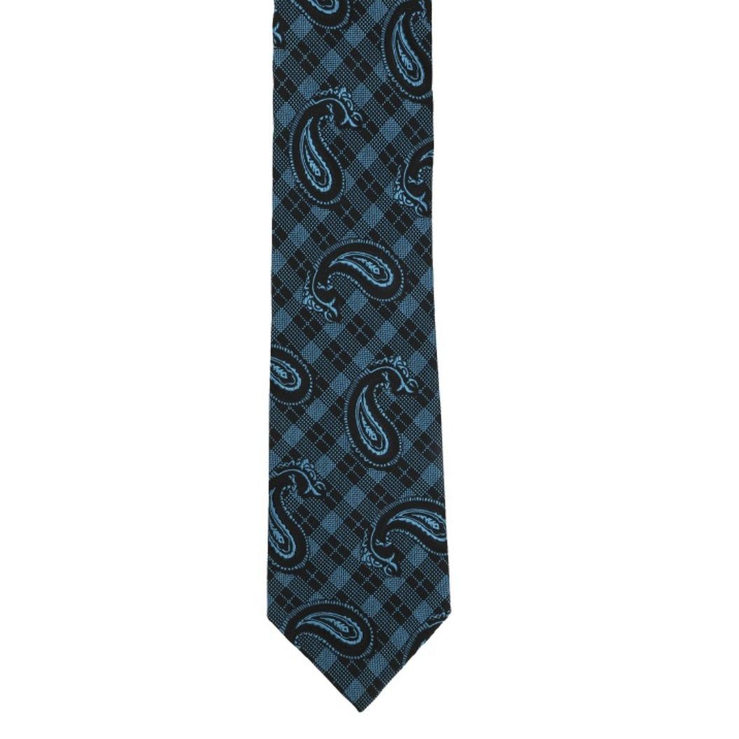 Calvadoss Men's Paisley Design Tie | CALT2096 | Blue