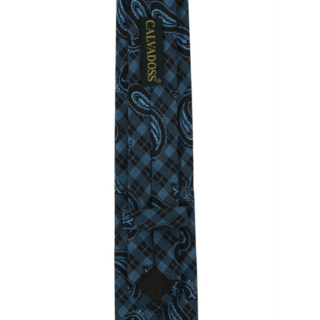 Calvadoss Men's Paisley Design Tie | CALT2096 | Blue