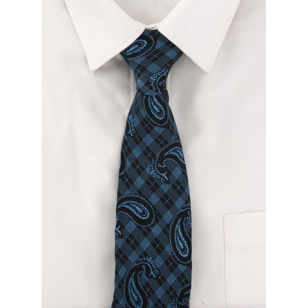 Calvadoss Men's Paisley Design Tie | CALT2096 | Blue