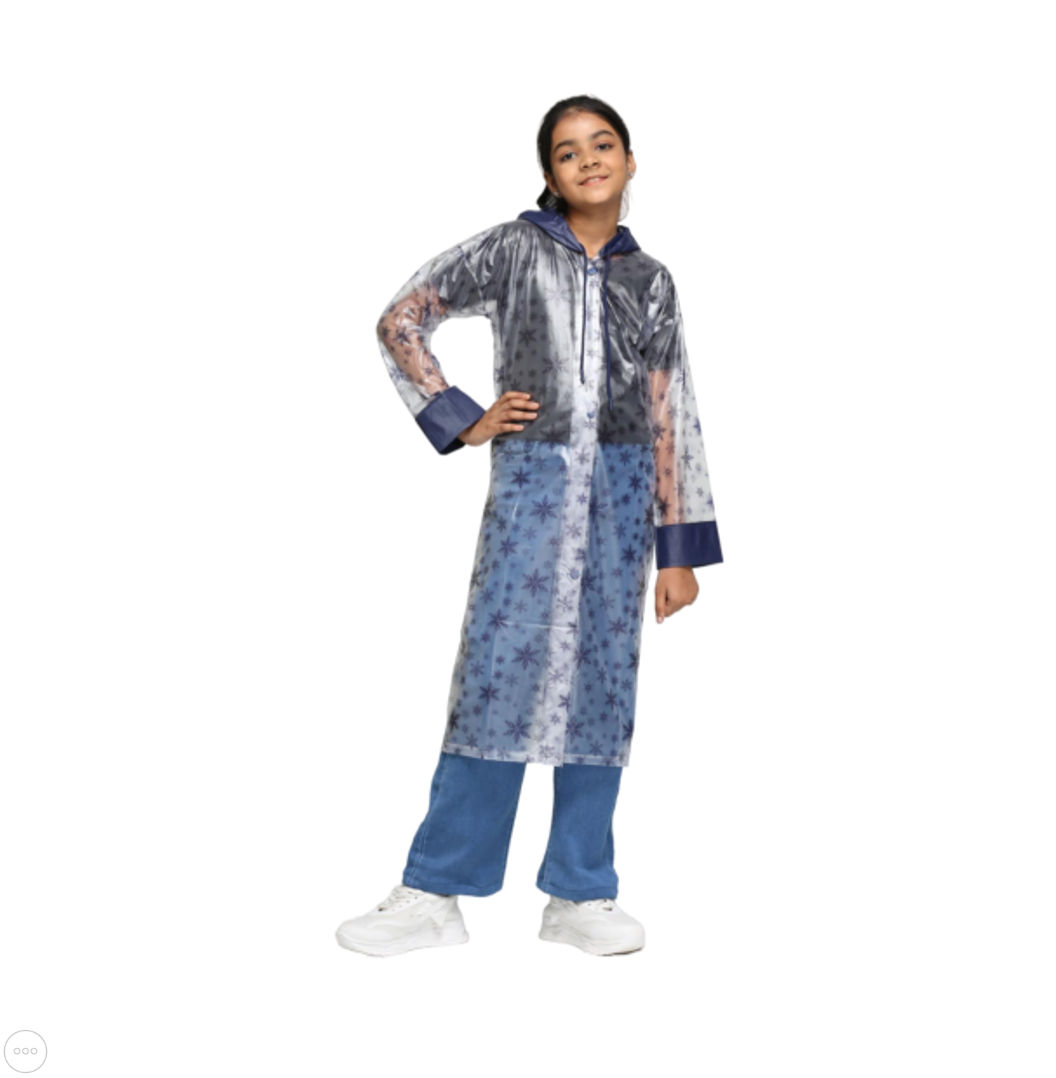 Citizen Kids PVC Series Frozen Printed Long Coat with Zip