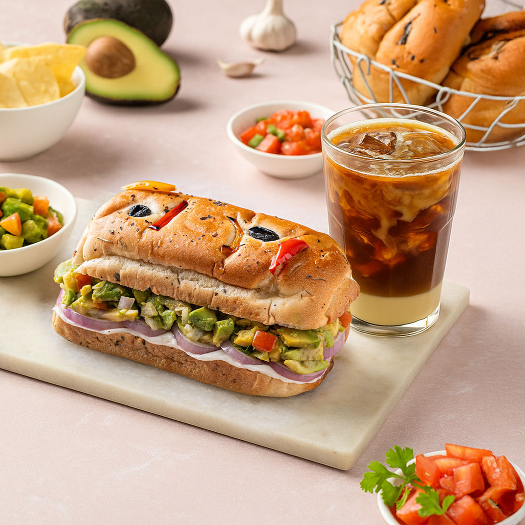 Avocado Sandwich (1pc) & Vietnamese Cold Coffee (1pc) Combo    