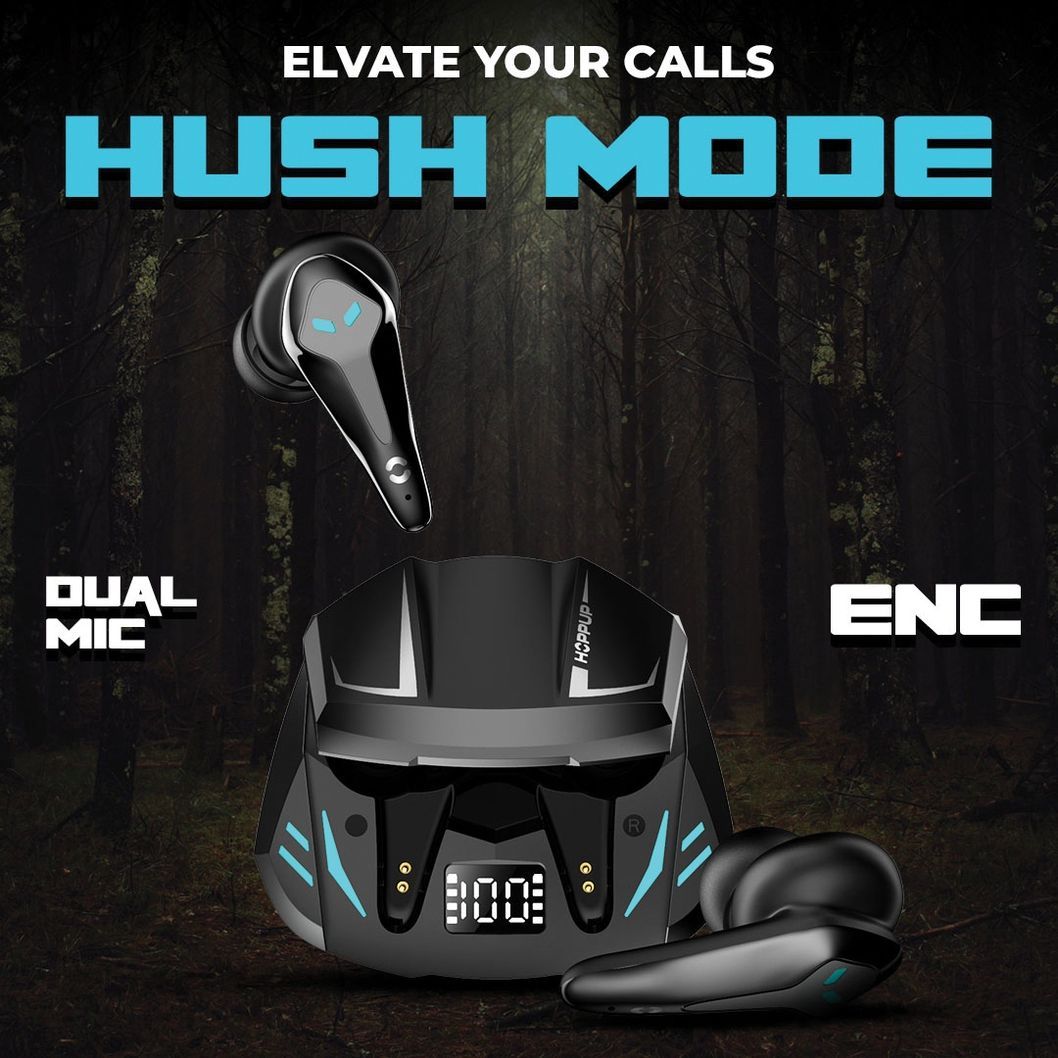 Hoppup Xo3 Gaming Earbuds With 35Ms Low Latency, 13Mm Drivers & 50H Playtime(Black, True Wireless)