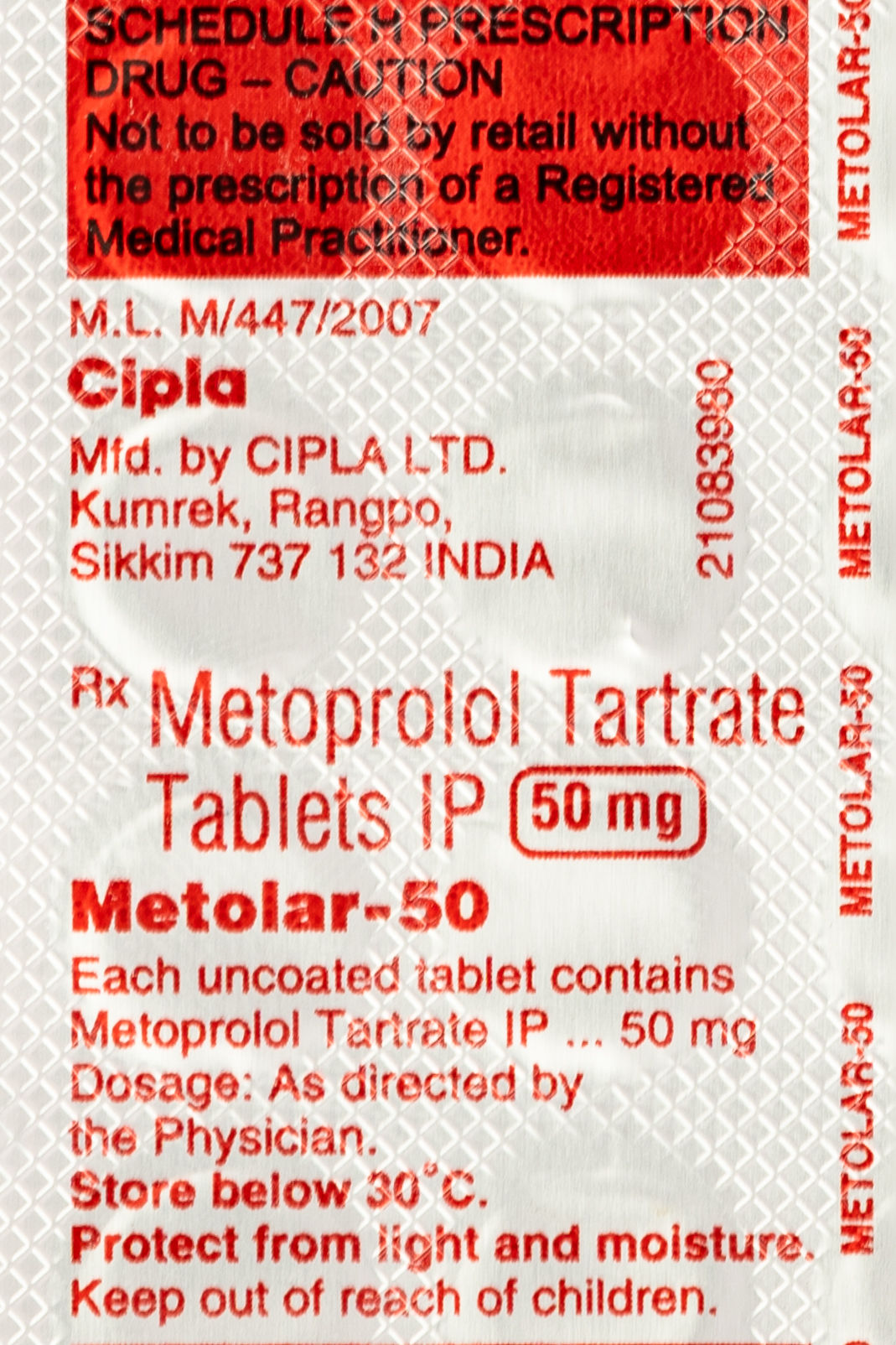 Metolar-50 Tablets