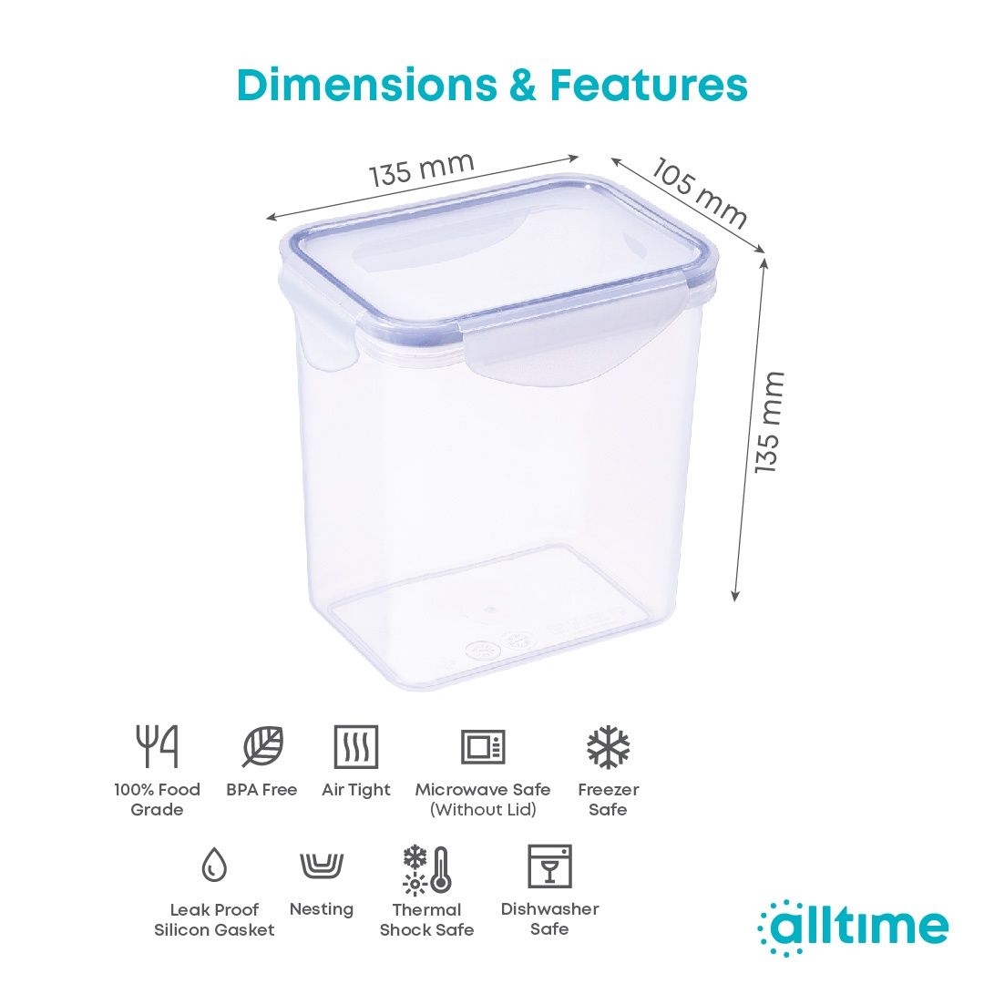 All Time Lock & Safe Storage Container | 1000 ml (Colour May Vary)