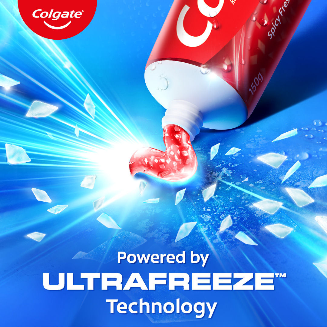 Colgate MaxFresh Toothpaste, Red Gel Paste with Menthol for Super Fresh Breath (Spicy Fresh)