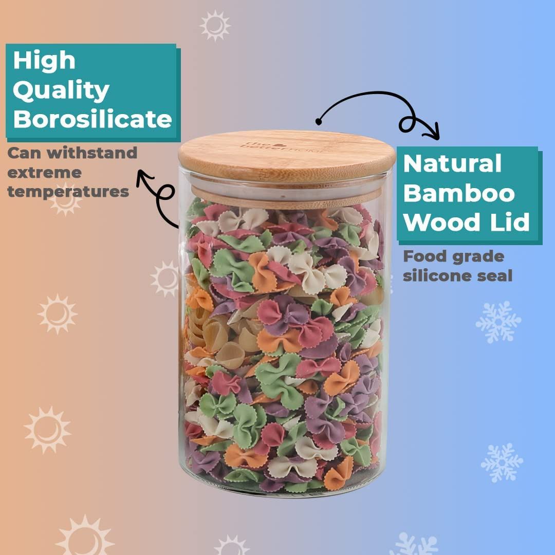 The Better Home Borosilicate Jars 1000Ml (Pack Of 2)