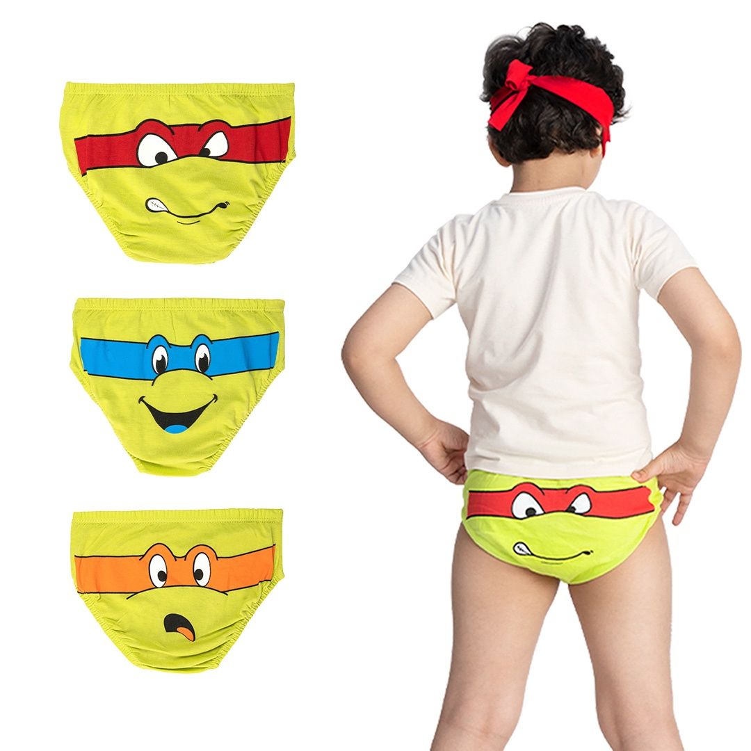 PlanB Time To Turtle 3-Pack Boy Underwear Lime - 4-6 Yrs Briefs