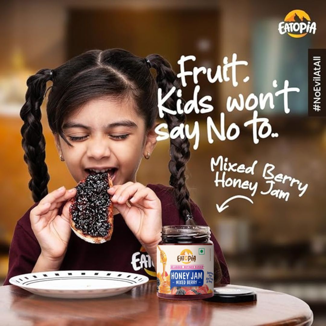 Eatopia Mixedberry Honey Jam Spread| No Added Sugar