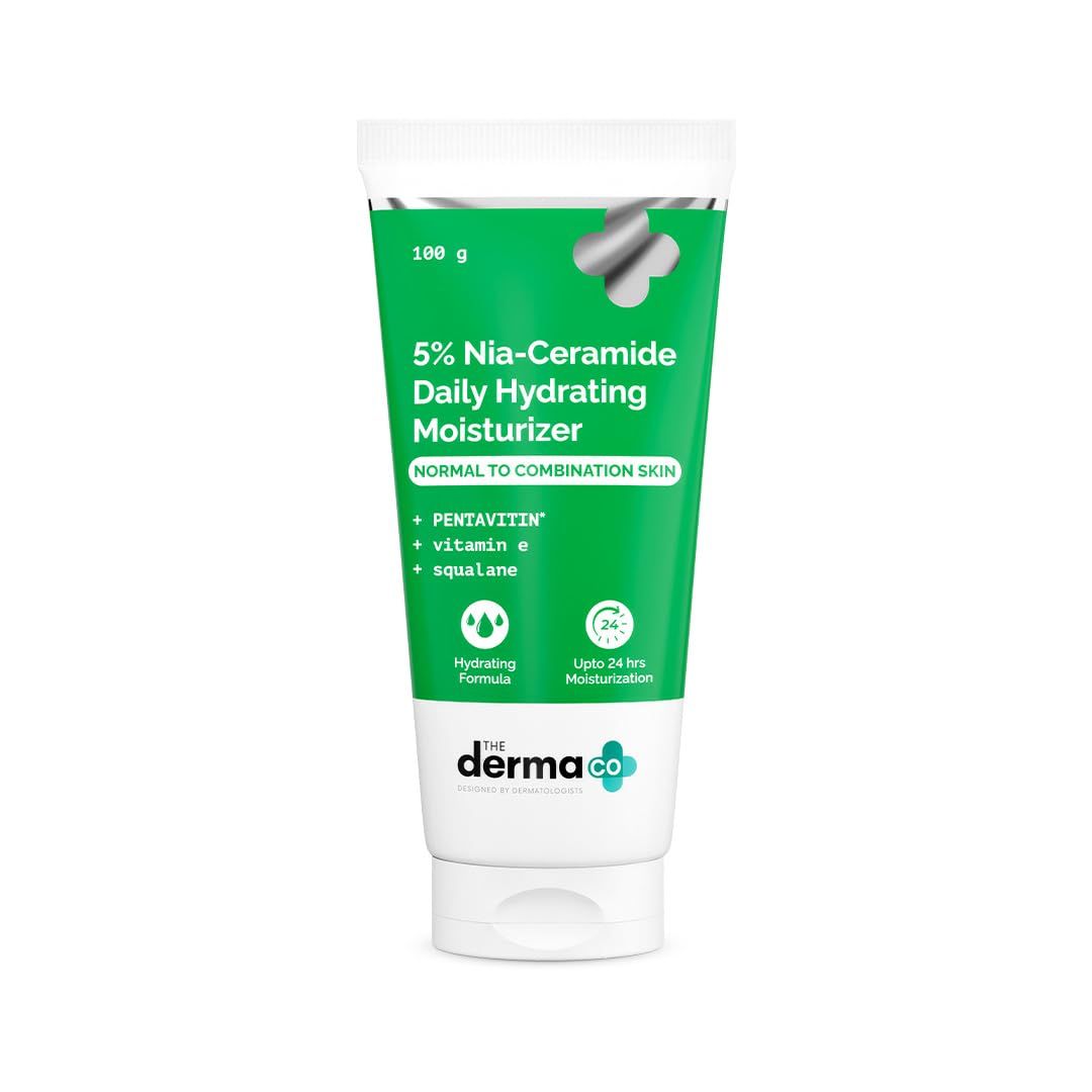 The Derma Co 5% Nia-Ceramide Daily Hydrating Moisturizer| 5% Niacinamide, 2% Ceramide