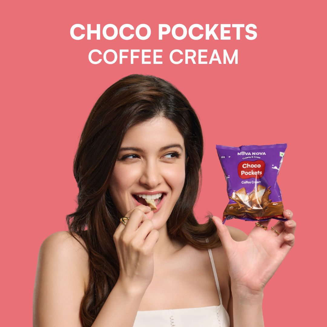 Nova Nova Choco Pockets- Coffee Cream Filling - Pack of 2