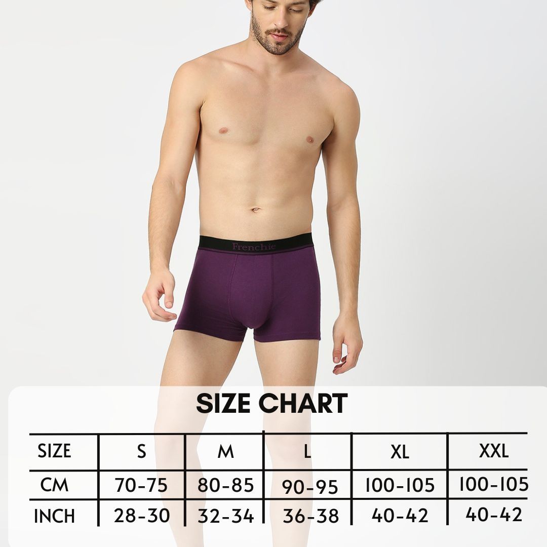 Frenchie Mens Trunks Elements | Pack of 2 | S | Grey Melange | Indigo Melange