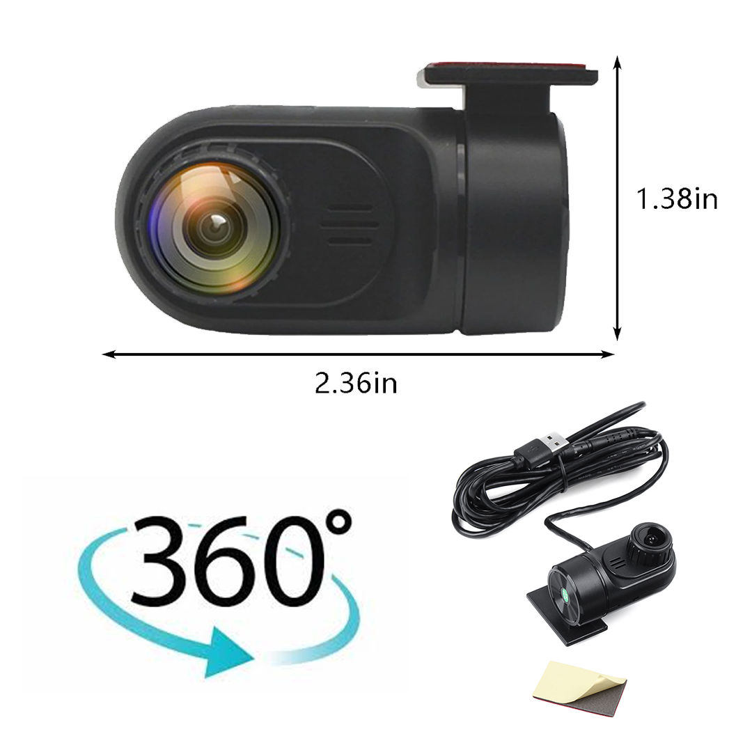 Potauto Front Dash Cam With 720/30 Fps Wide View Angle For Car | Micro Sd Recording | Without App