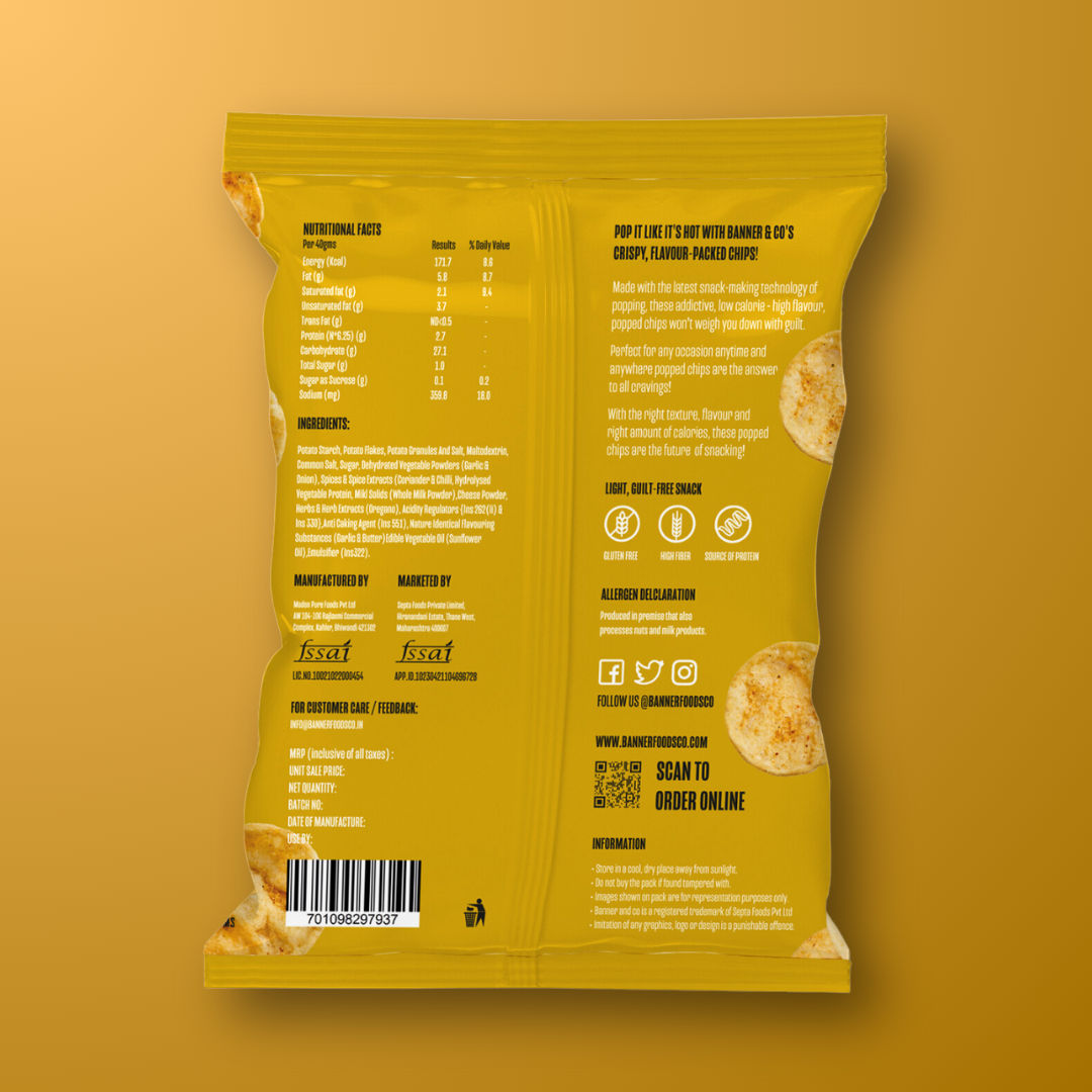 Banner & Co Garlic Overload Popped Chips