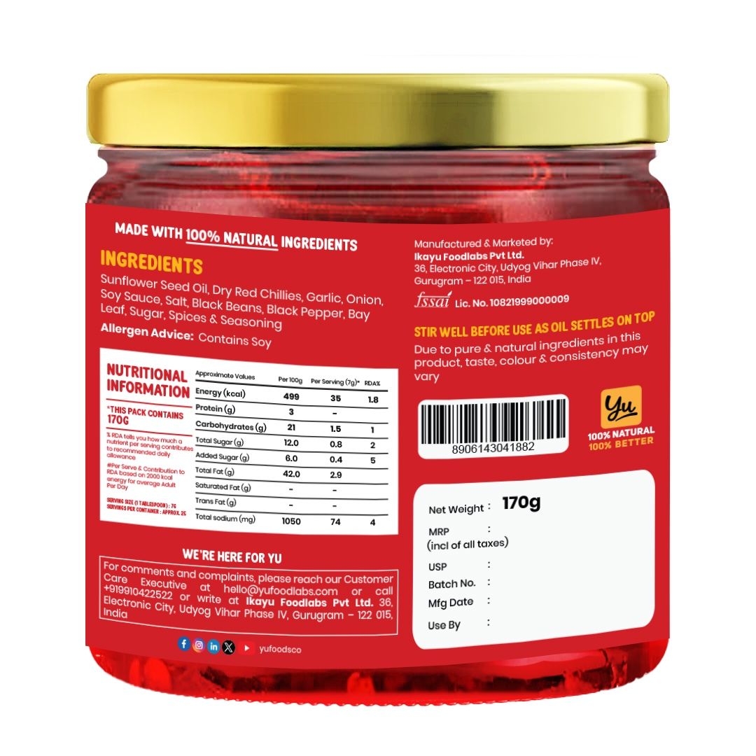 Yu 100% Original Chilli Oil - Crispy & Bold